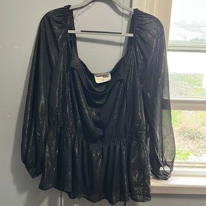 Savanna Jane Black Long Sleeve Top